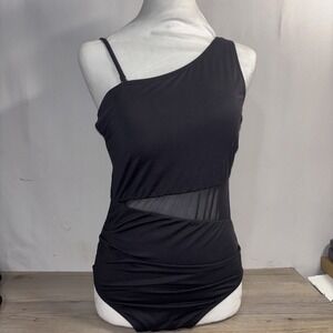 Yonique L Black Asymmetrical One Shoulder